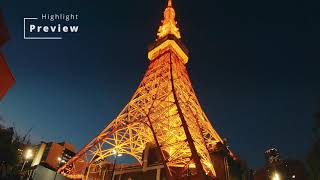 4K Motorcycle Ride Japan Night Touring Videos / Tokyo Tower Travel by Highway