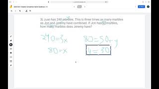 2021 MATHCOUNTS Chapter Round Sprint Questions 1-5