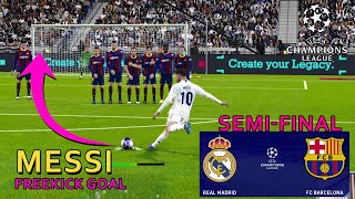 Messi Freekick Goal - Real Madrid vs Barcelona  | CR7/ Semi-Final UEFA Champions League - PES 2021