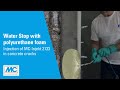 Water Stop with polyurethane foam - injection of MC-Injekt 2133 in concrete cracks