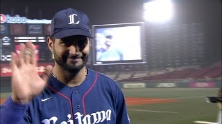 【プロ野球パ】2本塁打8打点と大爆発！メヒアのヒーローインタビュー 2015/08/31 E-L