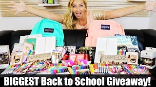 BIGGEST Back to School Giveaway Ever! 2016 (iPad Air 2, Jansport, School Supplies, Makeup \u0026 More!)