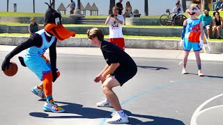 Daffy Duck  & Lola Bunny 2v2 Basketball in Real Life [ Space Jam IRL]