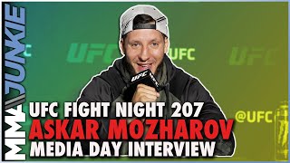 Askar Mozharov denies copying Conor McGregor's tattoos 🤣 | #UFCVegas56 media day