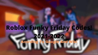 Roblox Funky Friday Codes! 2021-2022|Pin_Maddy