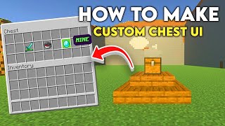 How to Make a Custom Chest UI for Minecraft Bedrock! 1.21