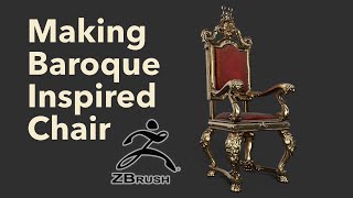 Modeling and Sculpting a Chair in ZBrush - Timelapse (part 5)