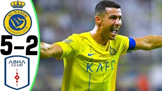 Al Nassr vs Abha 5-2 - RONALDO FREE KICK - Highlights and All Goals 2023