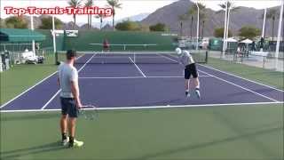 Worlds Fastest Tennis Serve Training  | Court Level View