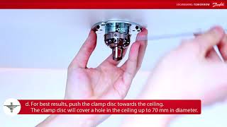 Danfoss Fire Safety | Nozzle installation with cover plate and clamp disc | 1