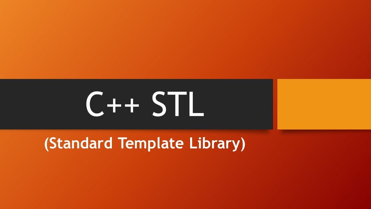 1.C++ STL Standard Template Library - YouTube