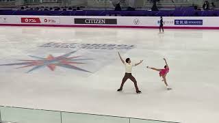 Haruna Murakami / Sumitada Moriguchi 2022 JGPF free program practice 10/12/2022 Torino, ITA