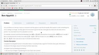 Bon Appetit, Bill division Hacker Rank Solution in C Programming