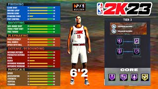 NBA 2K23 6'2 BEST TWO WAY THREAT BUILD 96 THREE AND 91 BALL HANDLE TIER 3 BADGES-NBA 2K23 BUILDER