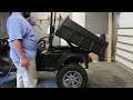 pneumatic dump bed cushman hauler pro ac u0026 lithium utility golf cart build