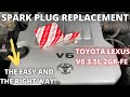 How to change spark plugs on V6 Toyota and Lexus 2GR-FE 3.5L engine