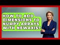 How To Add Dimensions To NumPy Arrays With Newaxis? - Python Code School