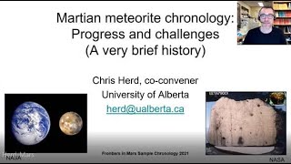 Martian Meteorite Chronology: Progress and Challenges (a very brief history). Chris Herd