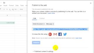 How to embed and publish Google spreadsheet on web