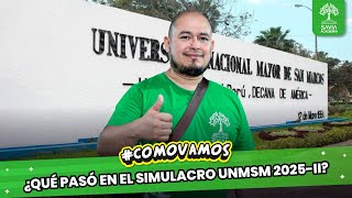 ✅ #COMOVAMOS | ¿PUNTAJES BAJOS EN EL SIMULACRO SAN MARCOS 2025-II? 🤔😱