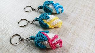 How to Crochet Rose Keychains – DIY Gift Idea for Flower & Craft Lovers 🌸🔑