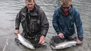 Double Header Fly Fishing Chrome Coho | Captain Quinn