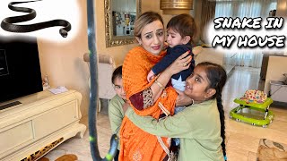 SNAKE 🐍 IN MY HOME 😱  | GURMEET KAUR  INDIAN MOM OF 3 || VLOG 395