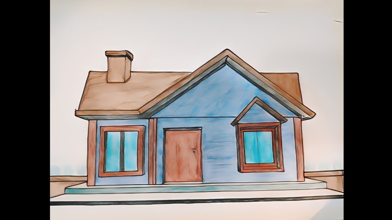 Beautiful House Drawing ёяпа Youtube