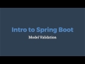 Intro to Spring Boot: Model Validation