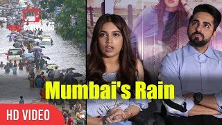 Bhumi Pednekar And Ayushmann Khurrana Reaction On Mumbai Rainfall | Shubh Mangal Savdhan