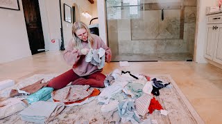 prepping and organizing for baby #4 + new washer and dryer arrive!