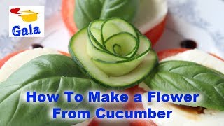 How to Make Flower From Cucumber. Easy and Impressive Garnish