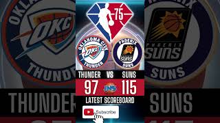NBA RESULTS TODAY | THUNDER VS SUNS | DECEMBER  30 - 29, 2021