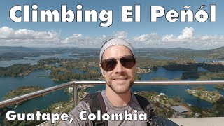 Climbing A Giant Rock - El Penol - Guatape, Colombia