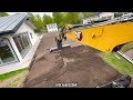 roll on lawn part 1 cat m319 rototilt tiltrotator cat caterpillar excavator