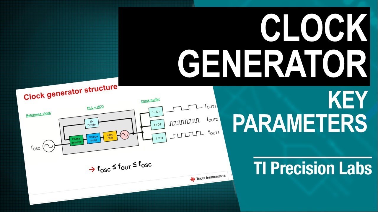 Clock Generator Key Parameters And Specifications - YouTube