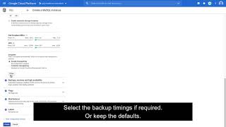 Creating Cloud SQL instance in GCP