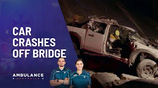 All Hands On Deck For A Serious Car Crash Off A Bridge | Ambulance Australia | Channel 10