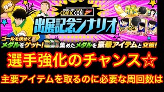 【キャプテン翼 たたかえドリームチーム】#75 選手強化の神イベ！主要アイテム取るのに必要な周回数は！？