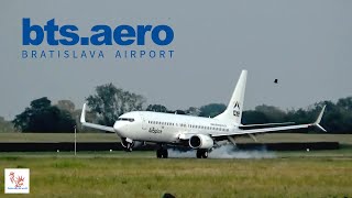 Bratislava Airport planespotting | Short compilation of aircraft landing/taking off