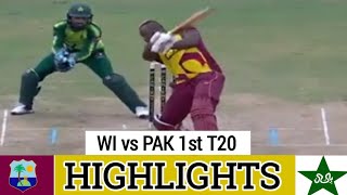 West Indies Vs Pakistan 1st T20 Highlights 2021