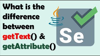 getText() and getAttribute() in Selenium #webdriver