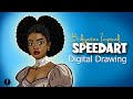 Bridgerton Inspired Digital Afro Art Design Creation Timelapse Process