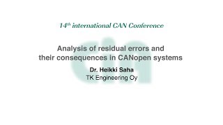 Analysis of residual errors and their consequences in CANopen systems