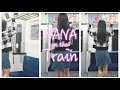 Nana on the train : Checked Shirt and Denim Skirt Lookbook