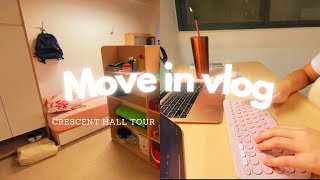 Move in vlog | Crescent Hall Double Room Hall Tour