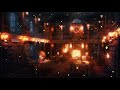 Royal Library | Rain and Thunderstorm Sounds on Study Ambience with Crackling Fireplace