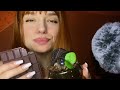 asmr fake chocolate and cake eating sounds