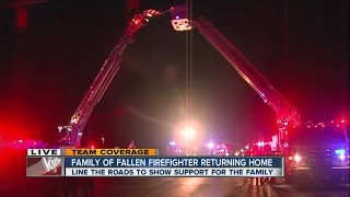 Fallen Firefighter's Family Returns Home