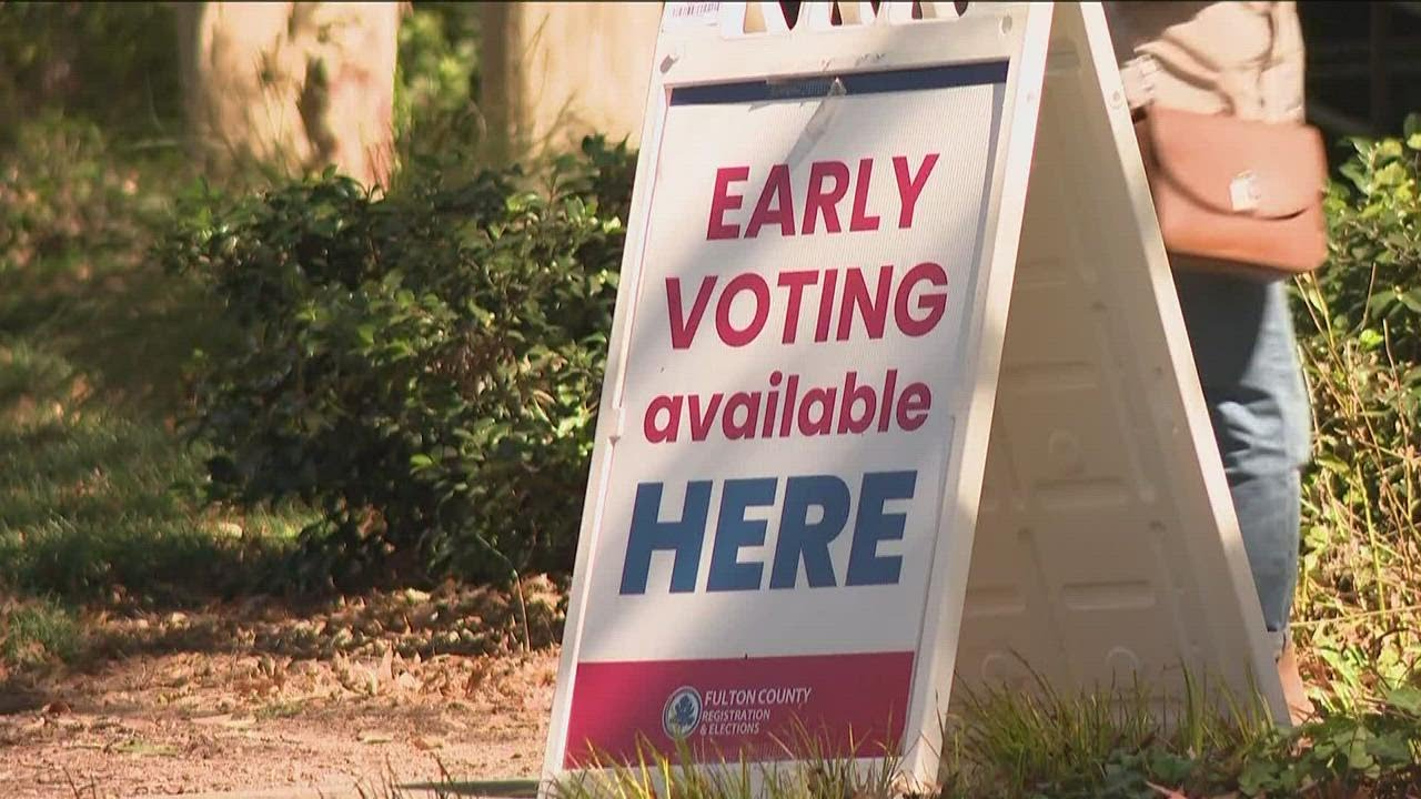 Record Early Voting Turnout In Georgia - YouTube